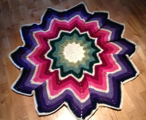 Crochet Spectrum Round Afghan Pattern